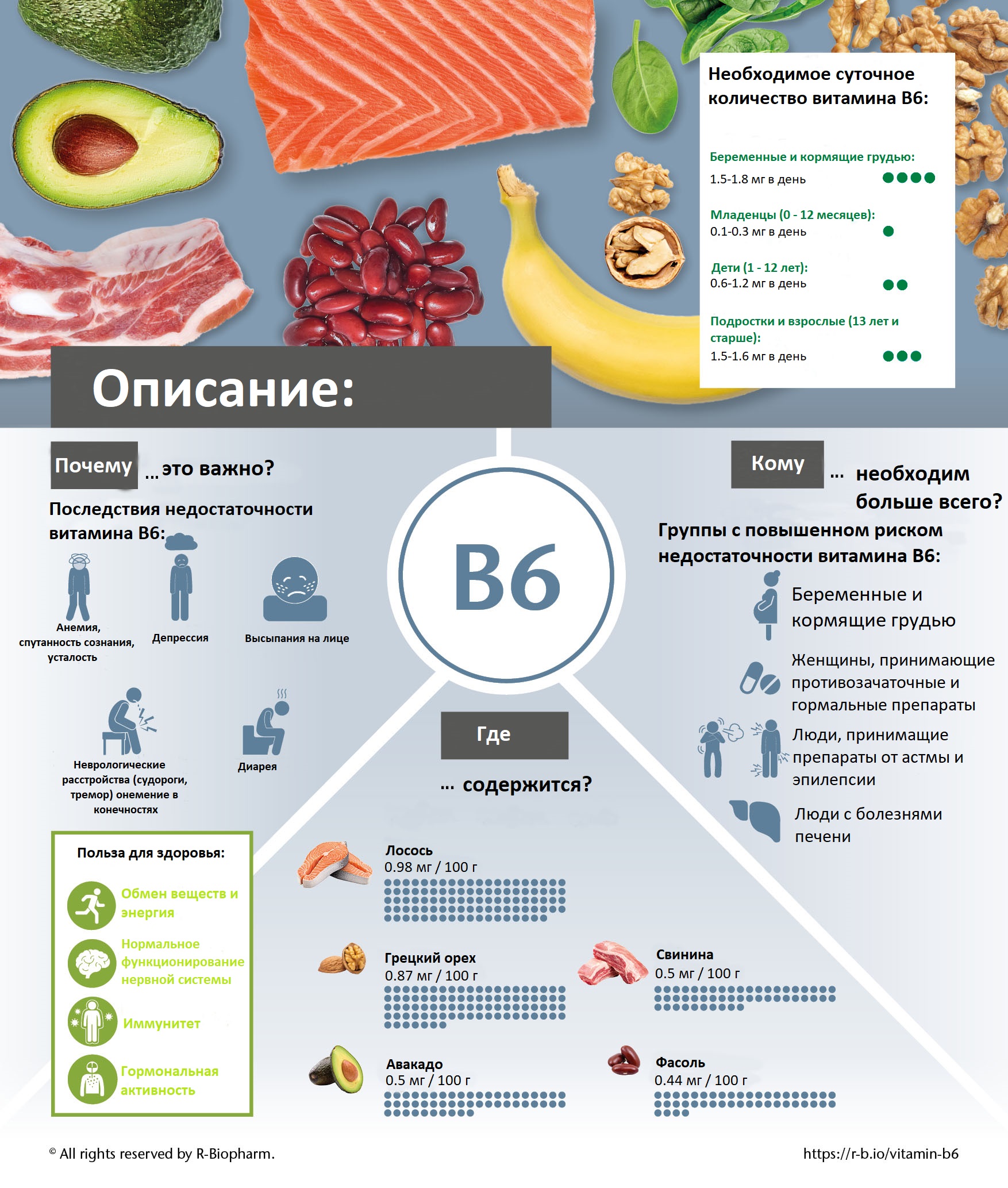 Купить Витамин В6 - влияние на организм в Минске и Беларуси
